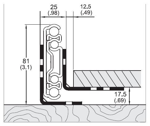 4005.conbas-brkt-a.jpg Image of Container Red Base Mount Bracketry Config A - 4005.CONBAS - Sliding Systems